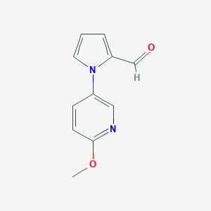 molecular formula C11H10N2O2 B112558 1-(6-Methoxy-3-pyridinyl)-1h-pyrrole-2-carbaldehyde CAS No. 383135-83-9