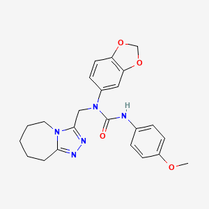 1-(1,3-benzodioxol-5-yl)-3-(4-methoxyphenyl)-1-(6,7,8,9-tetrahydro-5H-[1,2,4]triazolo[4,3-a]azepin-3-ylmethyl)urea