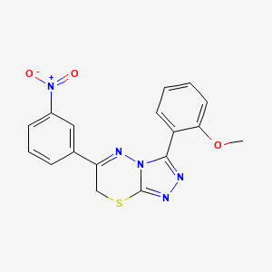 3-(2-methoxyphenyl)-6-(3-nitrophenyl)-7H-[1,2,4]triazolo[3,4-b][1,3,4]thiadiazine