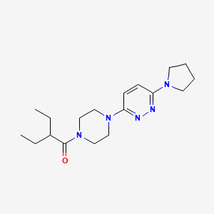 molecular formula C18H29N5O B11255831 2-Ethyl-1-{4-[6-(pyrrolidin-1-YL)pyridazin-3-YL]piperazin-1-YL}butan-1-one 