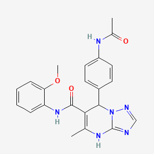 7-[4-(acetylamino)phenyl]-N-(2-methoxyphenyl)-5-methyl-4,7-dihydro[1,2,4]triazolo[1,5-a]pyrimidine-6-carboxamide