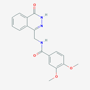 molecular formula C18H17N3O4 B11255897 3,4-dimethoxy-N-[(4-oxo-3,4-dihydrophthalazin-1-yl)methyl]benzamide 