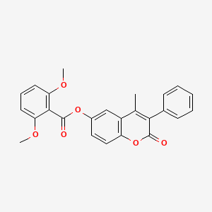 4-methyl-2-oxo-3-phenyl-2H-chromen-6-yl 2,6-dimethoxybenzoate