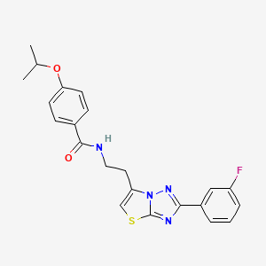 N-(2-(2-(3-fluorophenyl)thiazolo[3,2-b][1,2,4]triazol-6-yl)ethyl)-4-isopropoxybenzamide