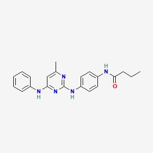 N-(4-((4-methyl-6-(phenylamino)pyrimidin-2-yl)amino)phenyl)butyramide