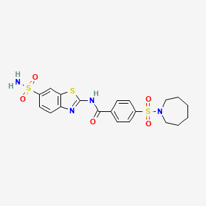 4-(azepan-1-ylsulfonyl)-N-(6-sulfamoylbenzo[d]thiazol-2-yl)benzamide