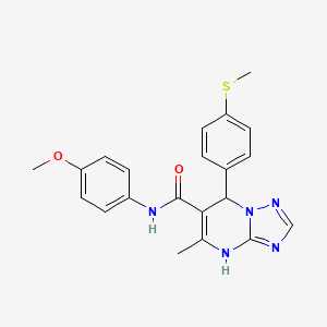 N-(4-methoxyphenyl)-5-methyl-7-[4-(methylsulfanyl)phenyl]-4,7-dihydro[1,2,4]triazolo[1,5-a]pyrimidine-6-carboxamide