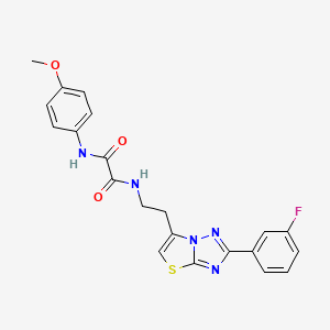 N1-(2-(2-(3-fluorophenyl)thiazolo[3,2-b][1,2,4]triazol-6-yl)ethyl)-N2-(4-methoxyphenyl)oxalamide