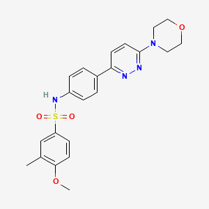 4-methoxy-3-methyl-N-(4-(6-morpholinopyridazin-3-yl)phenyl)benzenesulfonamide