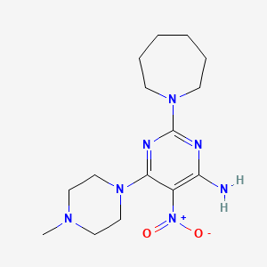 2-(Azepan-1-yl)-6-(4-methylpiperazin-1-yl)-5-nitropyrimidin-4-amine