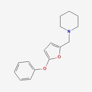 molecular formula C16H19NO2 B11256042 1-[(5-Phenoxyfuran-2-yl)methyl]piperidine 