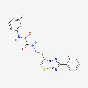 N1-(3-fluorophenyl)-N2-(2-(2-(2-fluorophenyl)thiazolo[3,2-b][1,2,4]triazol-6-yl)ethyl)oxalamide