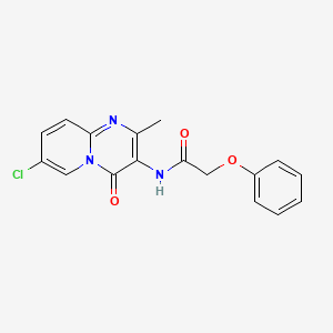 molecular formula C17H14ClN3O3 B11256059 N-{7-Chloro-2-methyl-4-oxo-4H-pyrido[1,2-A]pyrimidin-3-YL}-2-phenoxyacetamide 