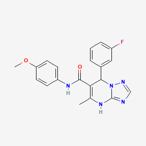 7-(3-fluorophenyl)-N-(4-methoxyphenyl)-5-methyl-4,7-dihydro[1,2,4]triazolo[1,5-a]pyrimidine-6-carboxamide