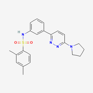 2,4-dimethyl-N-(3-(6-(pyrrolidin-1-yl)pyridazin-3-yl)phenyl)benzenesulfonamide