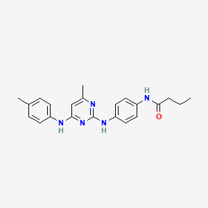 N-[4-({4-methyl-6-[(4-methylphenyl)amino]pyrimidin-2-yl}amino)phenyl]butanamide