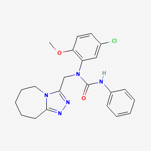 1-(5-chloro-2-methoxyphenyl)-3-phenyl-1-(6,7,8,9-tetrahydro-5H-[1,2,4]triazolo[4,3-a]azepin-3-ylmethyl)urea