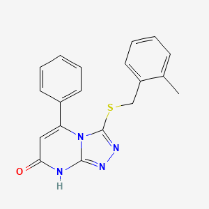 3-((2-methylbenzyl)thio)-5-phenyl-[1,2,4]triazolo[4,3-a]pyrimidin-7(8H)-one