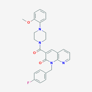 1-(4-fluorobenzyl)-3-(4-(2-methoxyphenyl)piperazine-1-carbonyl)-1,8-naphthyridin-2(1H)-one