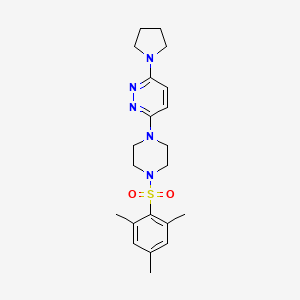 3-(4-(Mesitylsulfonyl)piperazin-1-yl)-6-(pyrrolidin-1-yl)pyridazine