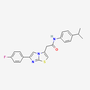 2-(6-(4-fluorophenyl)imidazo[2,1-b]thiazol-3-yl)-N-(4-isopropylphenyl)acetamide