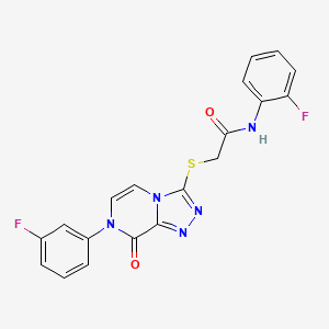 N-(2-fluorophenyl)-2-{[7-(3-fluorophenyl)-8-oxo-7H,8H-[1,2,4]triazolo[4,3-a]pyrazin-3-yl]sulfanyl}acetamide