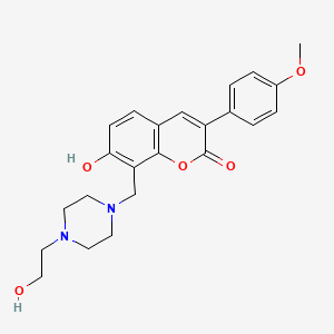 7-hydroxy-8-{[4-(2-hydroxyethyl)piperazin-1-yl]methyl}-3-(4-methoxyphenyl)-2H-chromen-2-one