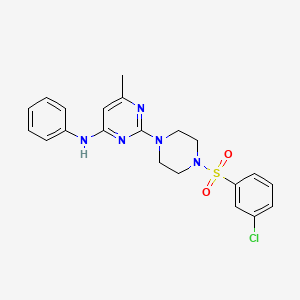 2-[4-(3-Chlorobenzenesulfonyl)piperazin-1-YL]-6-methyl-N-phenylpyrimidin-4-amine