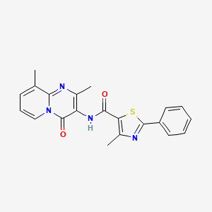 N-{2,9-Dimethyl-4-oxo-4H-pyrido[1,2-A]pyrimidin-3-YL}-4-methyl-2-phenyl-1,3-thiazole-5-carboxamide