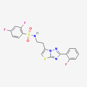 2,4-difluoro-N-(2-(2-(2-fluorophenyl)thiazolo[3,2-b][1,2,4]triazol-6-yl)ethyl)benzenesulfonamide