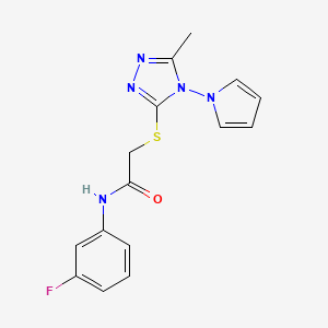 N-(3-fluorophenyl)-2-{[5-methyl-4-(1H-pyrrol-1-yl)-4H-1,2,4-triazol-3-yl]sulfanyl}acetamide