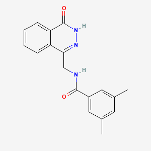 molecular formula C18H17N3O2 B11256301 3,5-dimethyl-N-[(4-oxo-3,4-dihydrophthalazin-1-yl)methyl]benzamide 