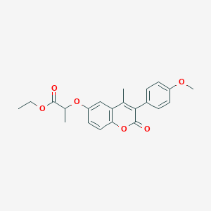 ethyl 2-{[3-(4-methoxyphenyl)-4-methyl-2-oxo-2H-chromen-6-yl]oxy}propanoate