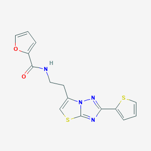 N-(2-(2-(thiophen-2-yl)thiazolo[3,2-b][1,2,4]triazol-6-yl)ethyl)furan-2-carboxamide