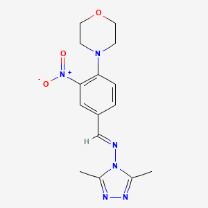 3,5-dimethyl-N-{(E)-[4-(morpholin-4-yl)-3-nitrophenyl]methylidene}-4H-1,2,4-triazol-4-amine