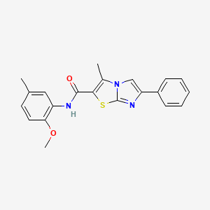 N-(2-methoxy-5-methylphenyl)-3-methyl-6-phenylimidazo[2,1-b]thiazole-2-carboxamide