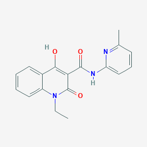 1-ethyl-4-hydroxy-N-(6-methylpyridin-2-yl)-2-oxo-1,2-dihydroquinoline-3-carboxamide