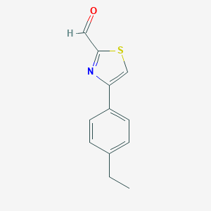 B112564 4-(4-Ethylphenyl)-1,3-thiazole-2-carbaldehyde CAS No. 383143-98-4