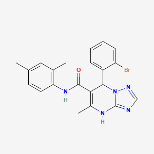 molecular formula C21H20BrN5O B11256406 7-(2-bromophenyl)-N-(2,4-dimethylphenyl)-5-methyl-4,7-dihydro[1,2,4]triazolo[1,5-a]pyrimidine-6-carboxamide 