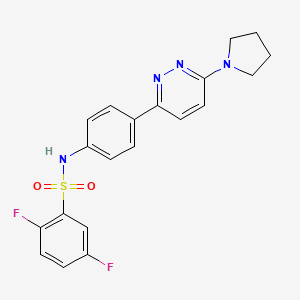 2,5-difluoro-N-(4-(6-(pyrrolidin-1-yl)pyridazin-3-yl)phenyl)benzenesulfonamide