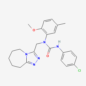 3-(4-chlorophenyl)-1-(2-methoxy-5-methylphenyl)-1-(6,7,8,9-tetrahydro-5H-[1,2,4]triazolo[4,3-a]azepin-3-ylmethyl)urea