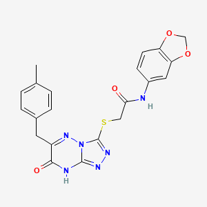 N-(1,3-benzodioxol-5-yl)-2-{[6-(4-methylbenzyl)-7-oxo-7,8-dihydro[1,2,4]triazolo[4,3-b][1,2,4]triazin-3-yl]sulfanyl}acetamide