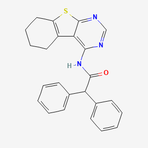 2,2-diphenyl-N-(5,6,7,8-tetrahydro[1]benzothieno[2,3-d]pyrimidin-4-yl)acetamide