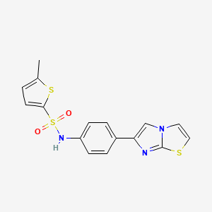 N-(4-(imidazo[2,1-b]thiazol-6-yl)phenyl)-5-methylthiophene-2-sulfonamide