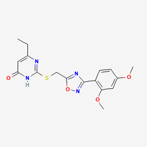 2-({[3-(2,4-Dimethoxyphenyl)-1,2,4-oxadiazol-5-YL]methyl}sulfanyl)-6-ethylpyrimidin-4-OL