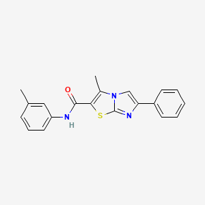 molecular formula C20H17N3OS B11256503 3-methyl-6-phenyl-N-(m-tolyl)imidazo[2,1-b]thiazole-2-carboxamide 