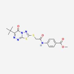 methyl 4-({[(3-tert-butyl-4-oxo-4H-[1,3,4]thiadiazolo[2,3-c][1,2,4]triazin-7-yl)sulfanyl]acetyl}amino)benzoate