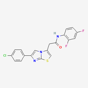 2-[6-(4-chlorophenyl)imidazo[2,1-b][1,3]thiazol-3-yl]-N-(2,4-difluorophenyl)acetamide