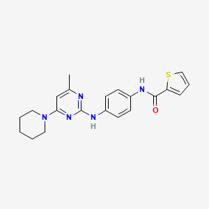 N-(4-{[4-Methyl-6-(piperidin-1-YL)pyrimidin-2-YL]amino}phenyl)thiophene-2-carboxamide