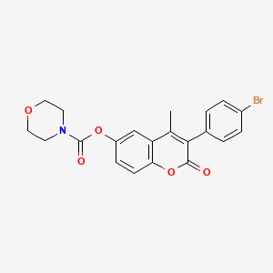 3-(4-bromophenyl)-4-methyl-2-oxo-2H-chromen-6-yl morpholine-4-carboxylate